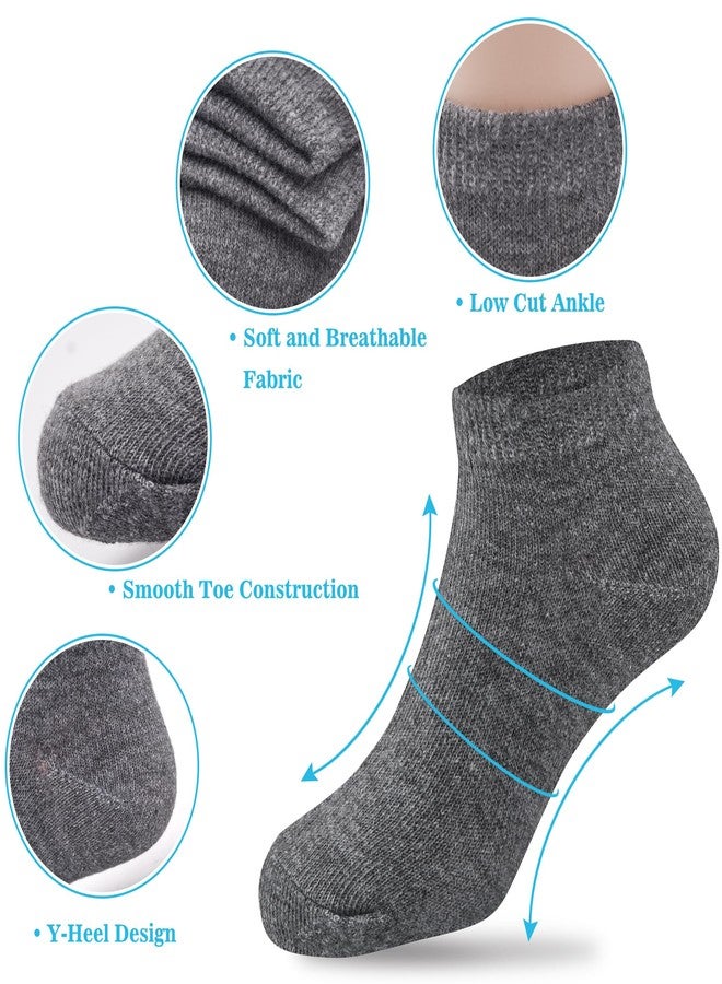 Duufin 12 Pairs Toddler Athletic Ankle Socks Toddlers Athletic Low Cut Socks Half Cushion Sock for Toddler Boys Girls, 2-4T - Image 3